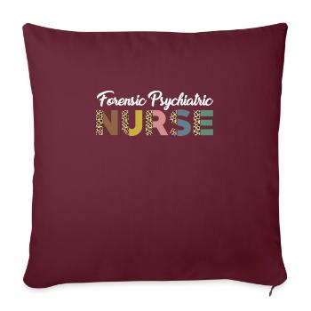 Infirmière praticienne en psychiatrie légale - Housse de coussin décorative 45 x 45 cm - bordeaux - Devant