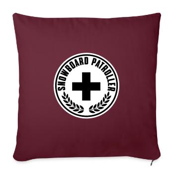 Tenue de patrouilleur de snowboard - Housse de coussin décorative 45 x 45 cm - bordeaux - Devant
