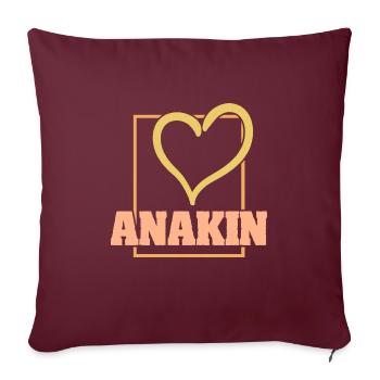 Herz Anakin - Sofakissenbezug 45 x 45 cm - Burgunderrot - Vorne