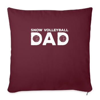 Papa de volleyball sur neige - Housse de coussin décorative 45 x 45 cm - bordeaux - Devant
