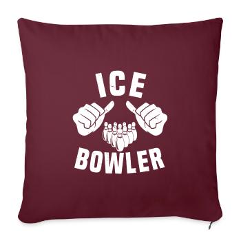Joueur de quilles sur glace - Housse de coussin décorative 45 x 45 cm - bordeaux - Devant