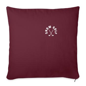 Conception de poches de coffre de golf de neige - Housse de coussin décorative 45 x 45 cm - bordeaux - Devant