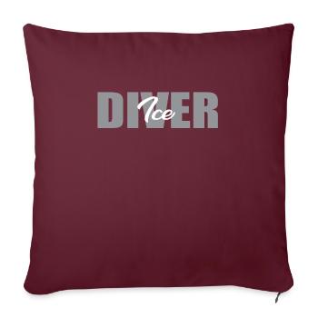 Lettrage Plaon - Housse de coussin décorative 45 x 45 cm - bordeaux - Devant