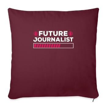 Future Journalist Shirt Media Journalism - Housse de coussin décorative 45 x 45 cm - bordeaux - Devant