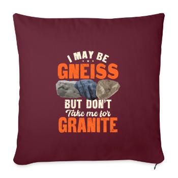 Funny Rock Collector Gneiss Rock - Housse de coussin décorative 45 x 45 cm - bordeaux - Devant