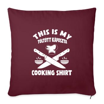 Töltött Káposzta Chemise de chef - Housse de coussin décorative 45 x 45 cm - bordeaux - Devant