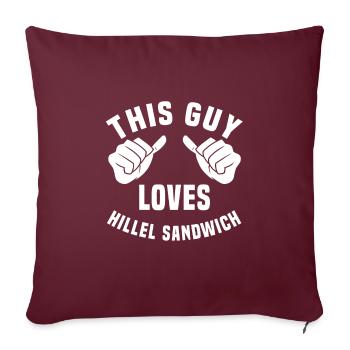 Pessach Hillel Sandwich - Sofakissenbezug 45 x 45 cm - Burgunderrot - Vorne
