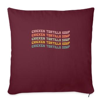 Chicken Tortilla Suppe - Sofakissenbezug 45 x 45 cm - Burgunderrot - Vorne