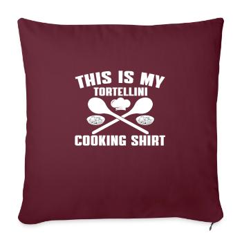 Tortellini Chemise de chef - Housse de coussin décorative 45 x 45 cm - bordeaux - Devant