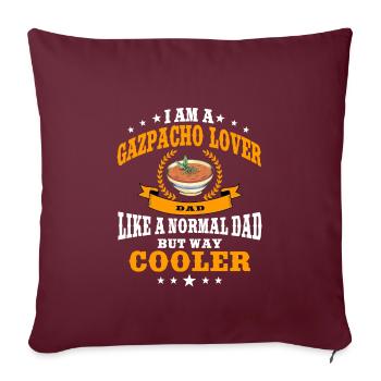 Papa gaspacho - Housse de coussin décorative 45 x 45 cm - bordeaux - Devant