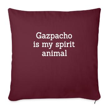 Humour Gaspacho - Housse de coussin décorative 45 x 45 cm - bordeaux - Devant