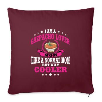 Gazpacho Maman - Housse de coussin décorative 45 x 45 cm - bordeaux - Devant