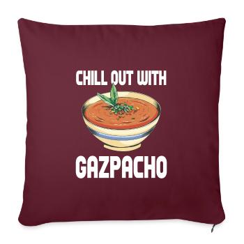 Gaspacho - Housse de coussin décorative 45 x 45 cm - bordeaux - Devant