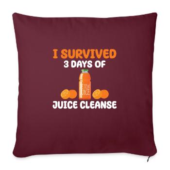Programme de désintoxication de 3 jours Juice Cleanse - Housse de coussin décorative 45 x 45 cm - bordeaux - Devant