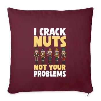 Dicton de Casse-Noisette - Housse de coussin décorative 45 x 45 cm - bordeaux - Devant