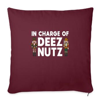 Casse-Noisette – En charge des noix de Deez - Housse de coussin décorative 45 x 45 cm - bordeaux - Devant