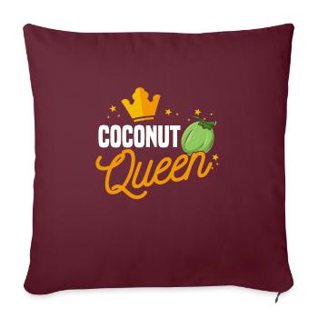 Reine de la noix de - Housse de coussin décorative 45 x 45 cm - bordeaux - Devant