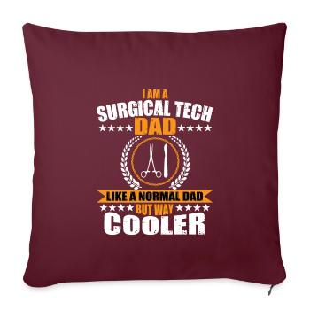 Papa assistant technique chirurgical - Housse de coussin décorative 45 x 45 cm - bordeaux - Devant