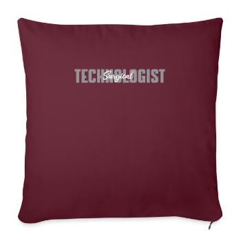 chirurgicalassistant(e) technique(s) chirurgical(ve) - Housse de coussin décorative 45 x 45 cm - bordeaux - Devant
