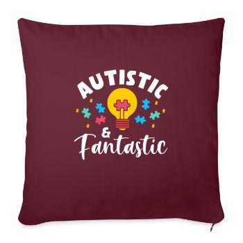 Autistisch Und Fantastisch - Sofakissenbezug 45 x 45 cm - Burgunderrot - Vorne