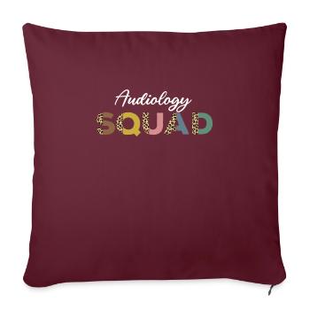 Escouade d’audiologie - Housse de coussin décorative 45 x 45 cm - bordeaux - Devant