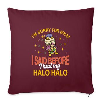 Halo drôle Halo Humour - Housse de coussin décorative 45 x 45 cm - bordeaux - Devant