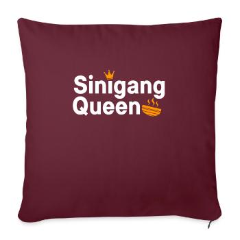 Sinigang Königin - Sofakissenbezug 45 x 45 cm - Burgunderrot - Vorne