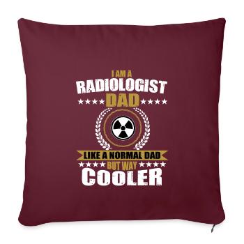 Drôle de cadeau pour un papa radiologue - Housse de coussin décorative 45 x 45 cm - bordeaux - Devant