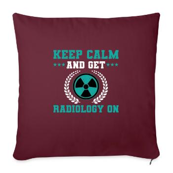 Radiologie Amour Drôle Génial Design Fierté - Housse de coussin décorative 45 x 45 cm - bordeaux - Devant