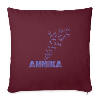 Annika - Housse de coussin décorative 45 x 45 cm - bordeaux - Devant