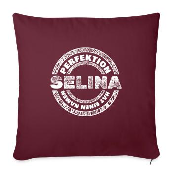 Perfekt Selina - Sofakissenbezug 45 x 45 cm - Burgunderrot - Vorne
