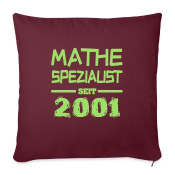 Mathespezialist 2001 - Sofakissenbezug 45 x 45 cm - Burgunderrot - Vorne