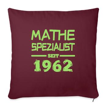 Mathématiques 1962 - Housse de coussin décorative 45 x 45 cm - bordeaux - Devant