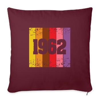 Drôle 1962 - Housse de coussin décorative 45 x 45 cm - bordeaux - Devant