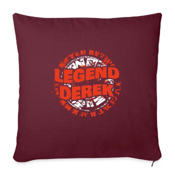 Cadeau pour Derek - Housse de coussin décorative 45 x 45 cm - bordeaux - Devant