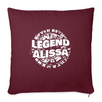 Mme Alissa - Housse de coussin décorative 45 x 45 cm - bordeaux - Devant