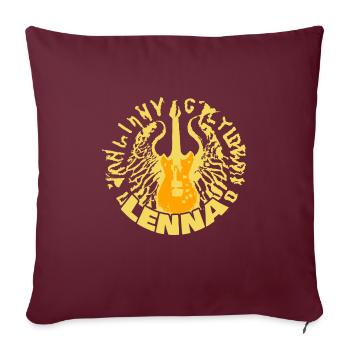 Lenna - Housse de coussin décorative 45 x 45 cm - bordeaux - Devant