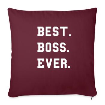 Fun Best Chef Boss Ever Idée Cadeau Team MA - Housse de coussin décorative 45 x 45 cm - bordeaux - Devant