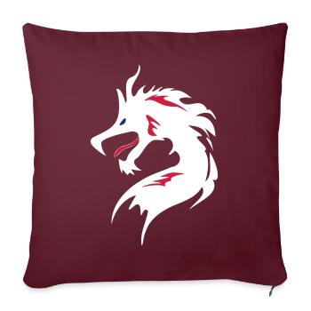 ❤️👄🐉Dragon en caractère chinois-Dragon d'amour- 龍 - Housse de coussin décorative 45 x 45 cm - bordeaux - Devant