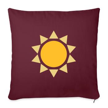 Sonne Form Design - Sofakissenbezug 45 x 45 cm - Burgunderrot - Vorne