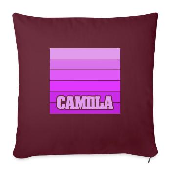 Mädchenname Camilla - Sofakissenbezug 45 x 45 cm - Burgunderrot - Vorne