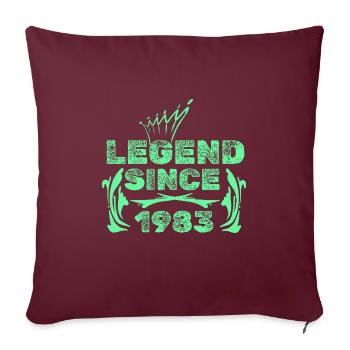 Legenden 1983 - Sofakissenbezug 45 x 45 cm - Burgunderrot - Vorne