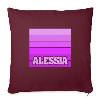 Alessia - Sofakissenbezug 45 x 45 cm - Burgunderrot - Vorne