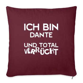Vorname Dante - Sofakissenbezug 45 x 45 cm - Burgunderrot - Vorne