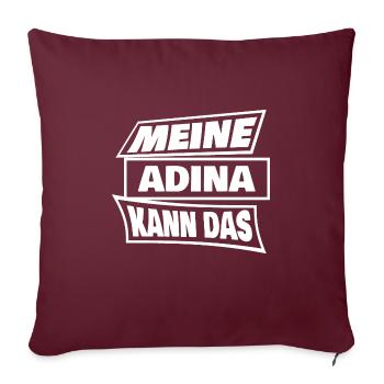 Geschenk für Adina - Sofakissenbezug 45 x 45 cm - Burgunderrot - Vorne