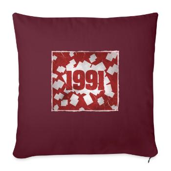 Geboren 1991 - Sofakissenbezug 45 x 45 cm - Burgunderrot - Vorne