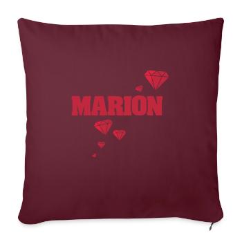 Diamant Marion - Housse de coussin décorative 45 x 45 cm - bordeaux - Devant
