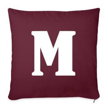 M - Housse de coussin décorative 45 x 45 cm - bordeaux - Devant