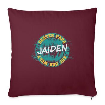 Geschenk für Jaiden - Sofakissenbezug 45 x 45 cm - Burgunderrot - Vorne