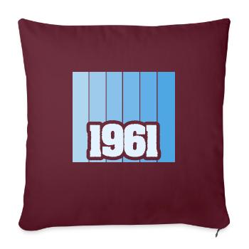 1961 - Housse de coussin décorative 45 x 45 cm - bordeaux - Devant